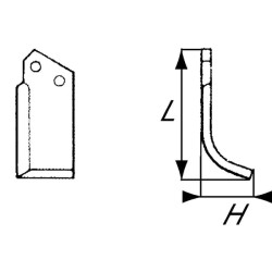 Nóż glebogryzarki fi10,5mm-32mm lewy 120mmx55mm Comeb FP-CP9 