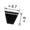 Pasek klinowy uzębiony 10x837mm Ld Optibelt 4014486259896