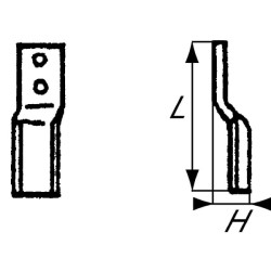 Nóż glebogryzarki fi16,5mm-50mm lewy 235mmx0mm Howard 653256 