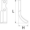 Nóż glebogryzarki fi9mm-70mm lewy 210mmx50mm Gutbrot 75.73.027 