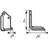 Nóż glebogryzarki fi12,5mm-56mm prawy 170mmx125mm Holder 183 244 23 10 