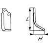 Nóż glebogryzarki fi10,5mm-27mm prawy 130mmx56mm BCS 48433 