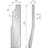 Nóż glebogryzarki fi16,5mm-prawy 270mmx Kuhn 