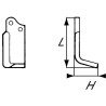 Nóż glebogryzarki fi10,5mm-38mm prawy 155mmx70mm Agria 