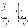 Nóż glebogryzarki fi9mm-70mm prawy 175mmx50mm Agria 