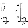 Nóż glebogryzarki fi9mm-70mm prawy 215mmx50mm Agria 