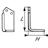 Nóż glebogryzarki fi11,5mm-57mm prawy 165mmx135mm Kuhn 