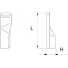 Nóż glebogryzarki fi14,5mm-44mm prawy 180mmx Maschio 