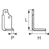 Nóż glebogryzarki fi16mm-68mm prawy 230mmx135mm Maschio 