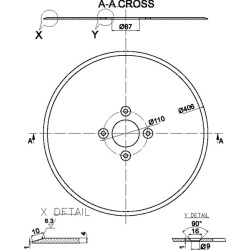 Talerz gładki 406x4.0 mm