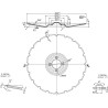 Talerz brony 432x5 uzębiony 4x98-D12,5 Carrier Vaderstad zam. Kramp 8719493387117