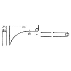Palec zgrabiarki 575/86/40 fi9,0 mm, pasuje do Niemeyer