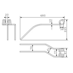 Palec, ząb zgrabiarki 480/97/38 fi10 mm,Nemeyer 600035 Niemeyer 3338-600035