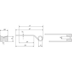 Palec, ząb zgrabiarki 397/108/52 fi10 mm, 810673743 Kongskilde 8716106942206