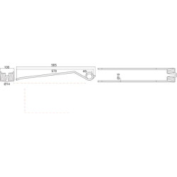 Palec zgrabiarki 585/100/40 fi10 mm, Stoll
