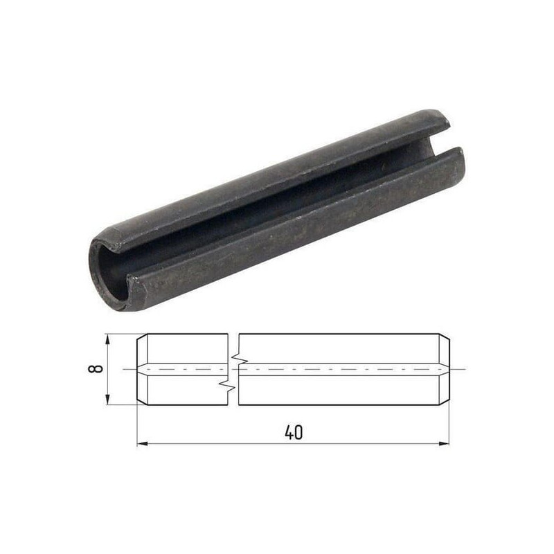 Kołek sprężysty 08x040 mm Kramp 8719493117134