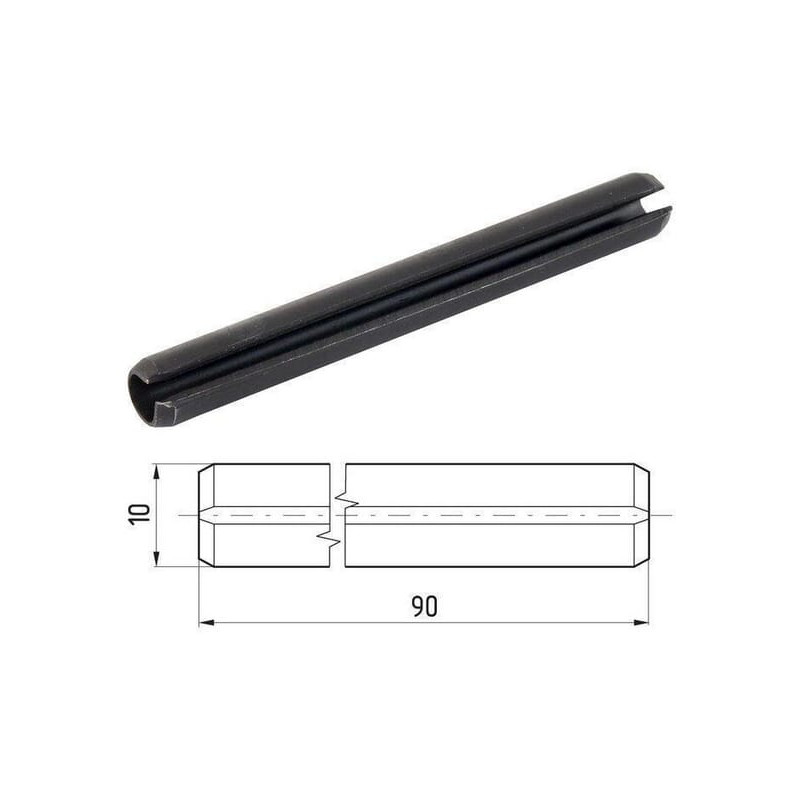 Kołek sprężysty 10x090 mm Kramp 8719493118070