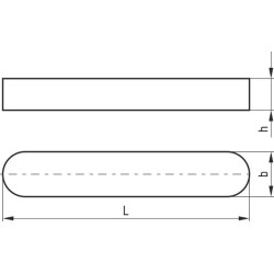 Wpust pryzmatyczny , 8 x 7 x 28 mm
