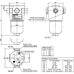 Filtr ciśnieniowy 48l/min 10µm 1/2"BSP - 1/2"BSP MPFiltri
