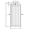 Filtr ssawny 1i1/2"BSP fi99x227 250µm bez bypass MPFiltri