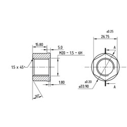 Nakrętka koła M20x1,5 kl.10.9- SW27 