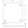 Pokrywa kołnierza 8" -230x230 - 4x180(fi255)x8mm Unbranded