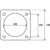 Kołnierz profilowany 6" 195x195 - 4x150(fi212)x23mm fi wew.145mm Kramp 8719607083966