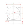 Uszczelka kwadrat 8"230x230 - 4x180(fi255)x3.2mm fi wew. 200m Unbranded 8716106986675