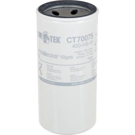 Filtr CT70075, 450HS-10 dystrybutora paliwa 1i1/2"UNF 95x200mm - 10µm Cim-Tek