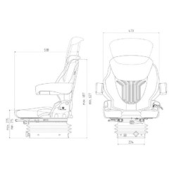 Fotel Grammer mechaniczny Compacto Basic M, MSG83/521 PCW