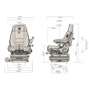 Fotel pneumatyczny Maximo XT Evolution Active 12V,  tkanina/Alkantra czarno-szare