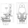 Fotel Grammer pneumatyczny Actimo XL 12 V MSG95A/722 tkanina brązowa