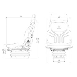 Fotel Grammer pneumatyczny Compacto Comfort W 12V, MSG93/721