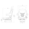 Fotel Grammer pneumatyczny Compacto Comfort M 12V , MSG93/521 tkanina czarna