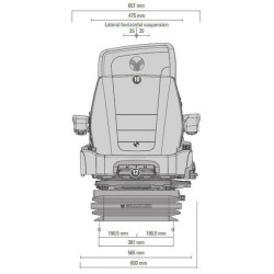 Fotel pneumatyczny Maximo XT Evolution Dynamic 12V, MSG95EL/741