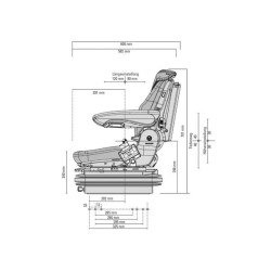 Fotel Grammer mechaniczny Maximo M, MSG85/721 tkanika czarna
