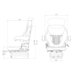 Fotel Grammer mechaniczny Compacto Basic S, MSG83/511 PCW