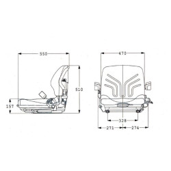 Siedzenie Grammer mechaniczne, MSG20 PCV