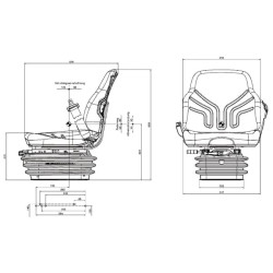 Fotel Grammer mechaniczny Compacto Basic XM, MSG283/520 PCV