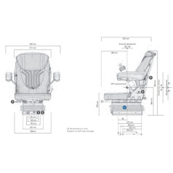 Fotel Grammer pneumatyczny Compacto Comfort S 12V, MSG93/511
