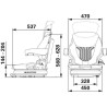 Fotel Grammer pneumatyczny Primo Professional M 12V, MSG75GL/521 tkanika