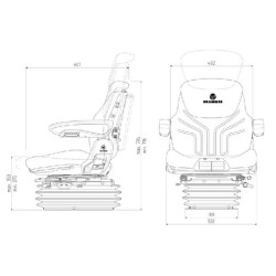 Fotel Grammer pneumatyczny Maximo Comfort Plus 12V, MSG95A/731 PCW
