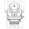 Fotel Grammer pneumatyczny Maximo L 12V, MSG95A/721 tkanika