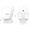 Fotel Grammer pneumatyczny Maximo Comfort Plus12V, MSG95A/731 tkanina