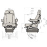Fotel Grammer pneumatyczny Maximo Dynamic Plus 12V, tkanika/Alcantara