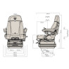 Fotel Grammer pneumatyczny Maximo Dynamic Plus 12V, tkanika/Alcantara