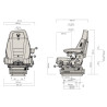 Fotel pneumatyczny Maximo XT Evolution Dynamic 12V, MSG95EL/741 tkanina/Alkantra czarno-szare