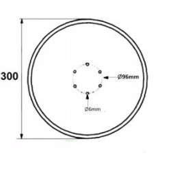 Unia 30787000001 Talerz redlicy czyszczący , fi-300mm, 6-otworów