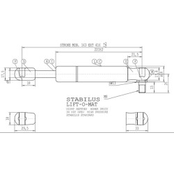 Sprężyna gazowa, L416 - 100N Stabilus 579123