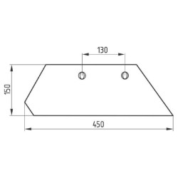 41659609009 Lemiesz 16" prawy Overum 96-090, XU Molbro